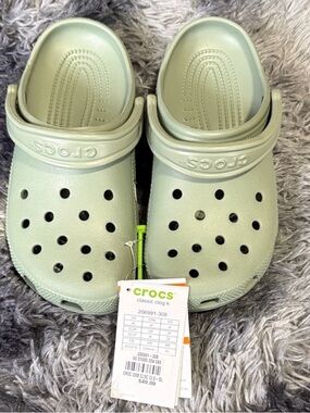 CROCS Kids Classic Clog in Sage Green